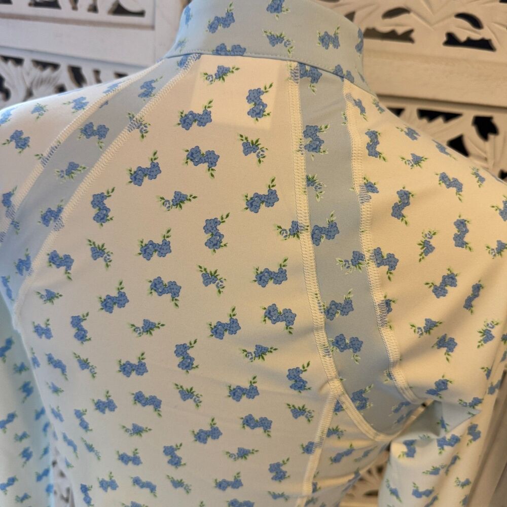 Treasures by Shabby Chic Woman Jacket Blue With Cream Size Small New - Picture 4 of 8
